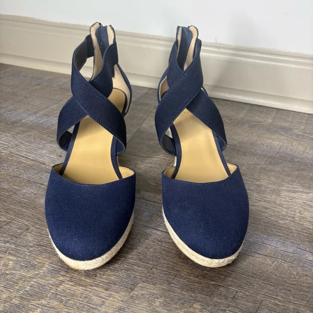 Talbots LYNDSAY D'ORSAY ESPADRILLE WEDGES - Picture 3 of 12